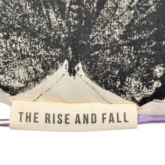 New Boho Decorative Round Throw Pillow Off-White Black Butterfly Print 15”D - Picture 4 of 7